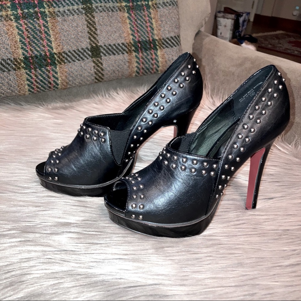 BUMPER peep toe heels 6